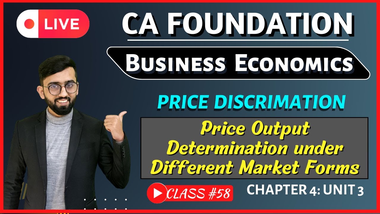 Price Discrimination | Price Determination in Monopoly Market |  Business Economics CA Foundation |
