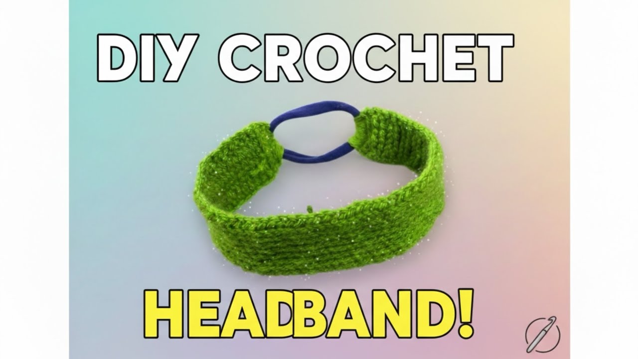 Right handed crochet headband