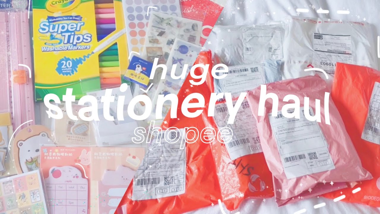 huge stationery haul//shopee🌟🥖