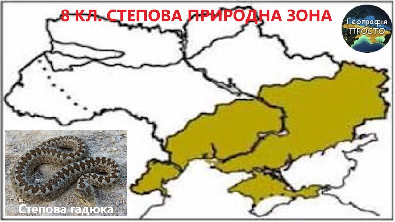 Географія. 8 кл. Урок 40. Степова зона Україна