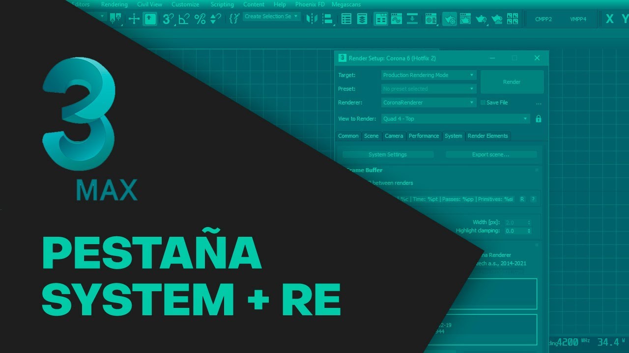 C02 E05 3Ds Max Pestaña System y Render Elements