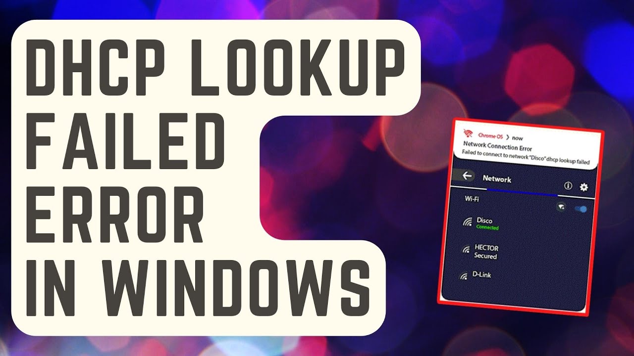 EASY FIX: DHCP Lookup Failed Error In Windows [Proven Solutions]