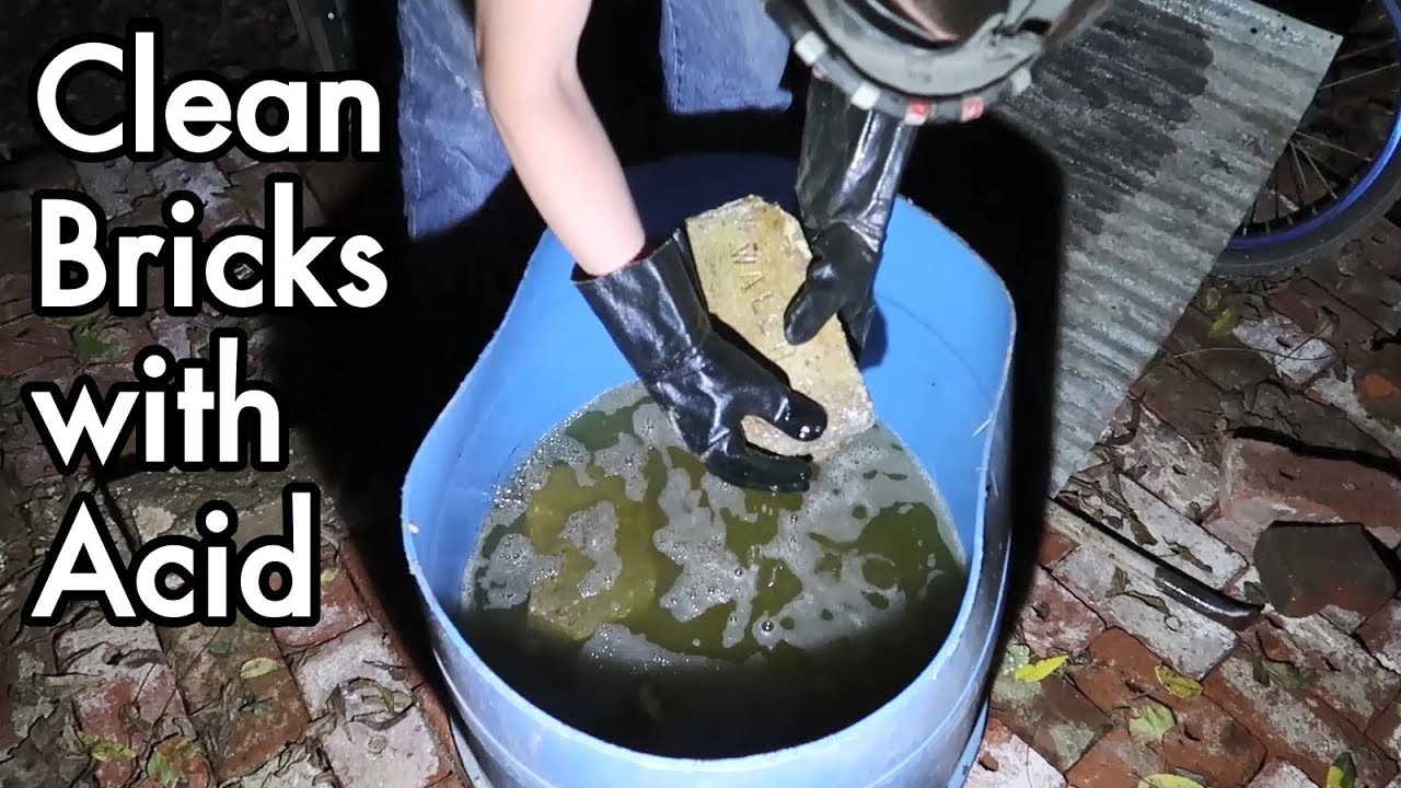 Brickeology 04: Dissolve Mortar with Muriatic Acid, Reclaimed Brick Experiment