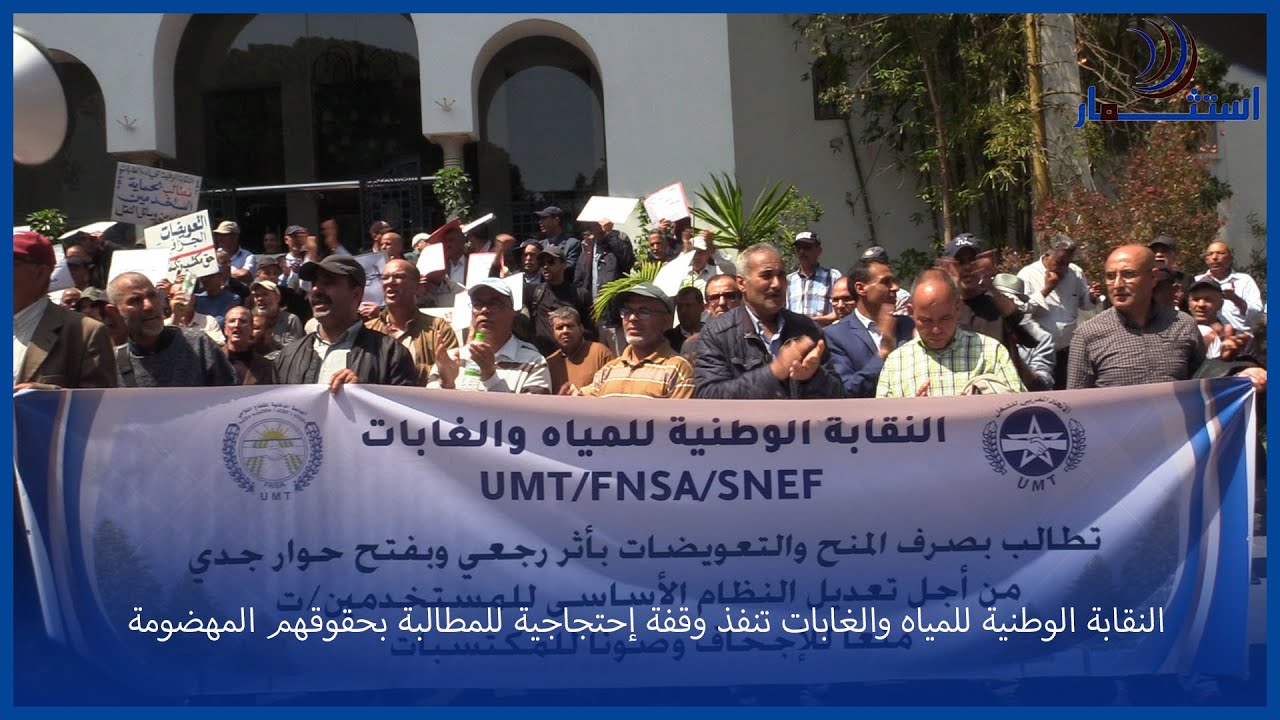 النقابة الوطنية للمياه والغابات تنفذ وقفة إحتجاجية للمطالبة بحقوقهم المهضومة