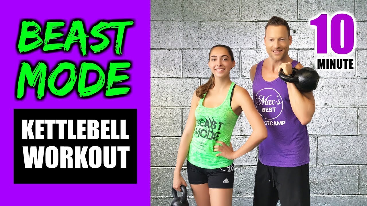 10 MINUTE BEAST MODE KETTLEBELL WORKOUT | Burn Calories Fast With This Quick Kettlebell Workout