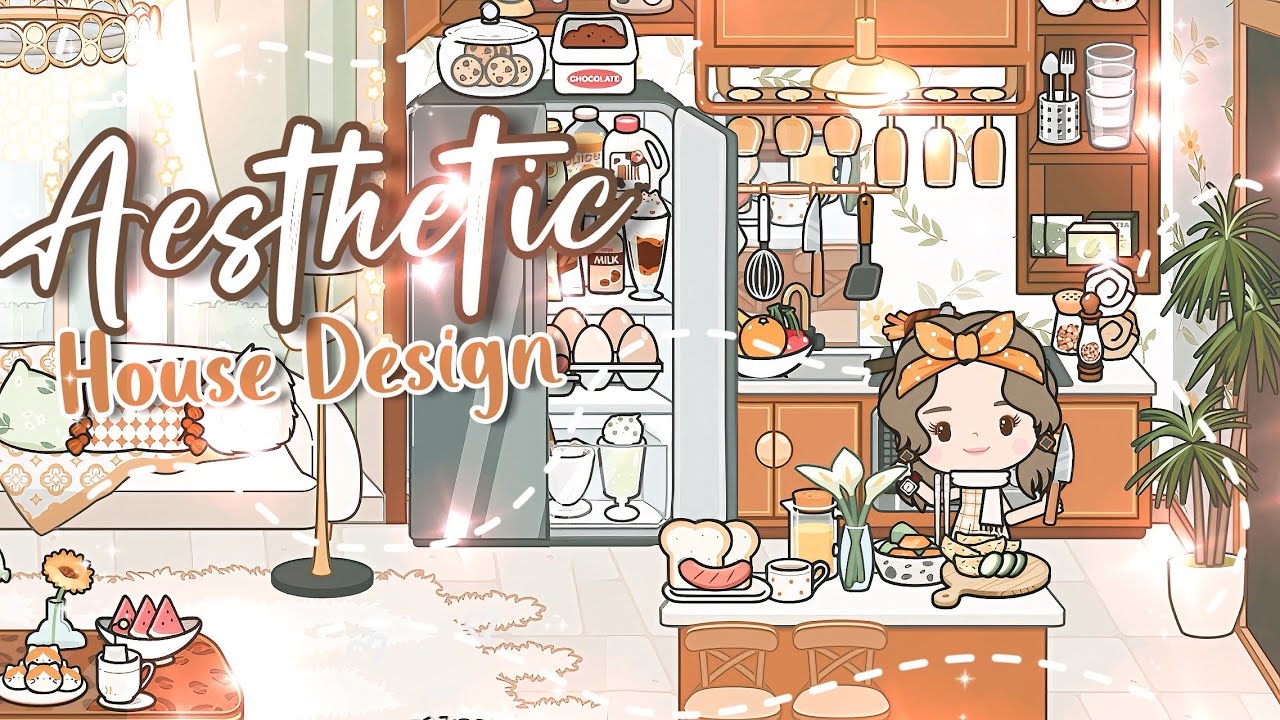 Miga World Aesthetic house Design ideas🍑🤎🧸| Aethetic House decorations |NEW HOUSE UPDATE|
