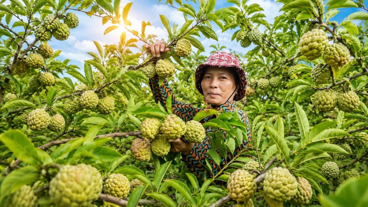 Fast-Growing Custard Apple: Seed to Harvest in 1 Year. #CustardApple #SugarApple #agriculture