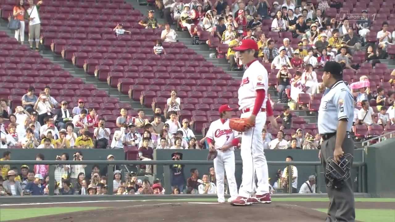 【カープ】2013.08.06 ピースナイター2013 吉川晃司始球式