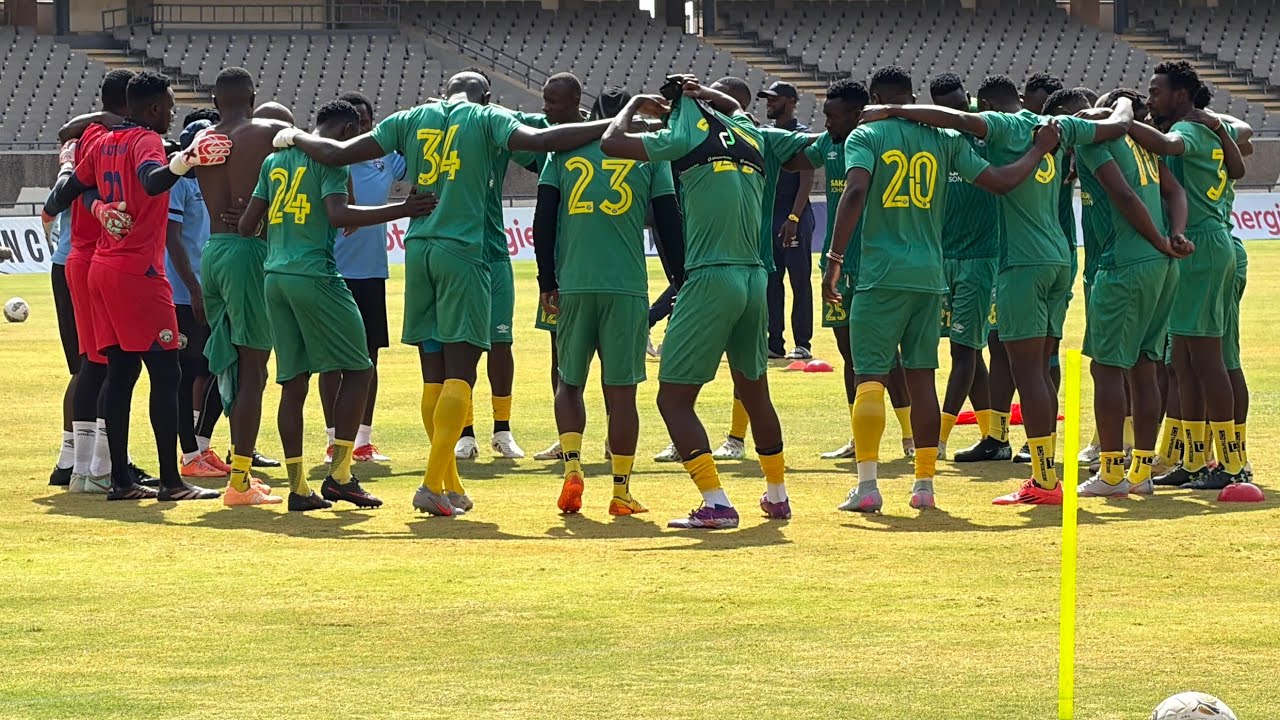 Nairobi United in action! ⚽️ Official training ahead of their CAF Confederation vs Wydad Athletic 🇲🇦