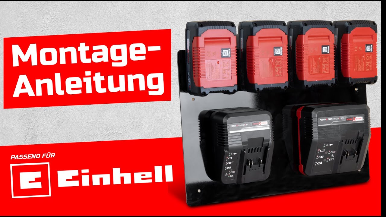 Wandfest Wandhalterung f&uuml;r Einhell Akkus & Ladeger&auml;te