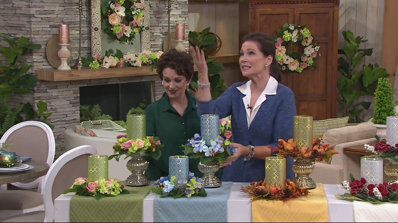 Seasons of Magnolia Set of 2 Candle Rings by Valerie Auto-Delivery on QVC