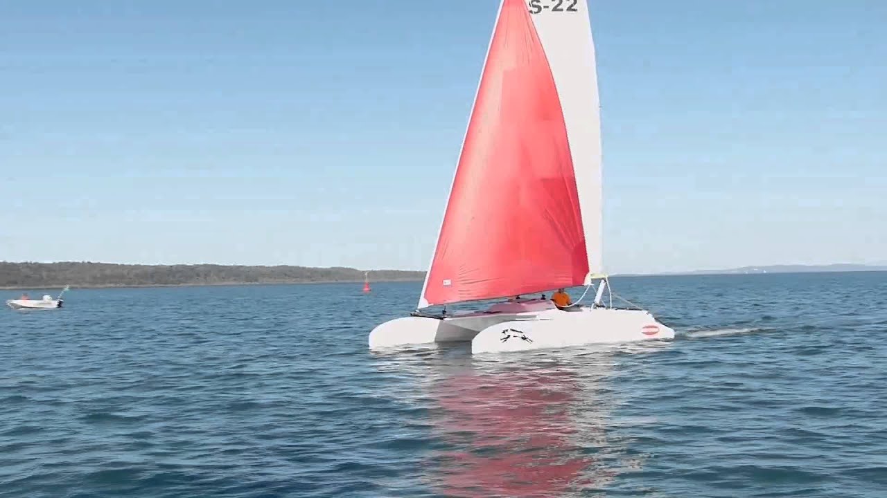 Surtees S-22 Folding High Performance Catamaran - Medium Wind Sailing