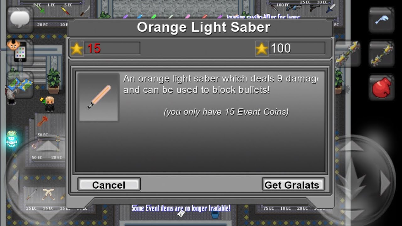 Orange Saber Added To Graal Era