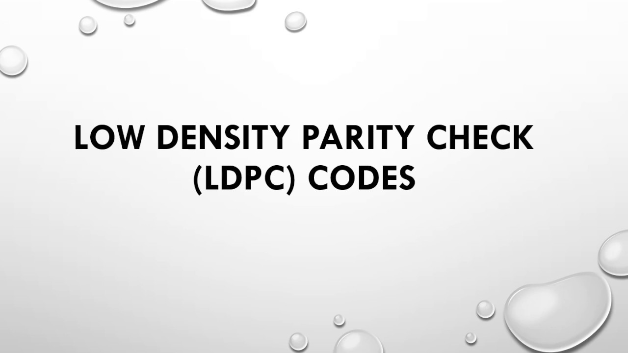 Коды с низкой плотностью проверок на четность (LDPC)! Коды LDPC в кодировании с контролем ошибок
