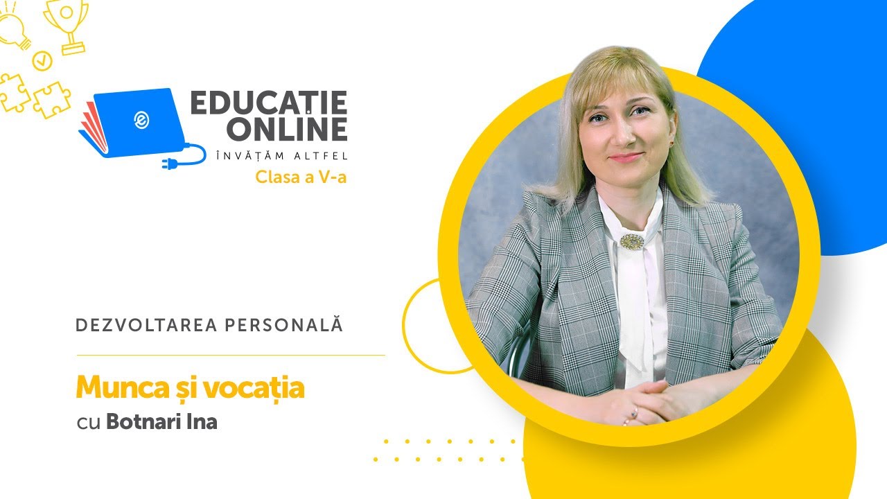 Dezvoltarea personală, Clasa a V-a, Munca și vocația