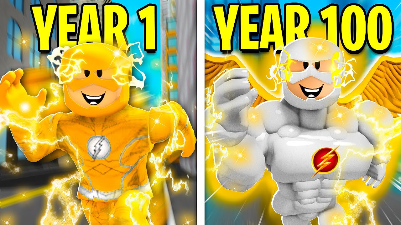 100 YEARS As GOLDEN FLASH! (Roblox)