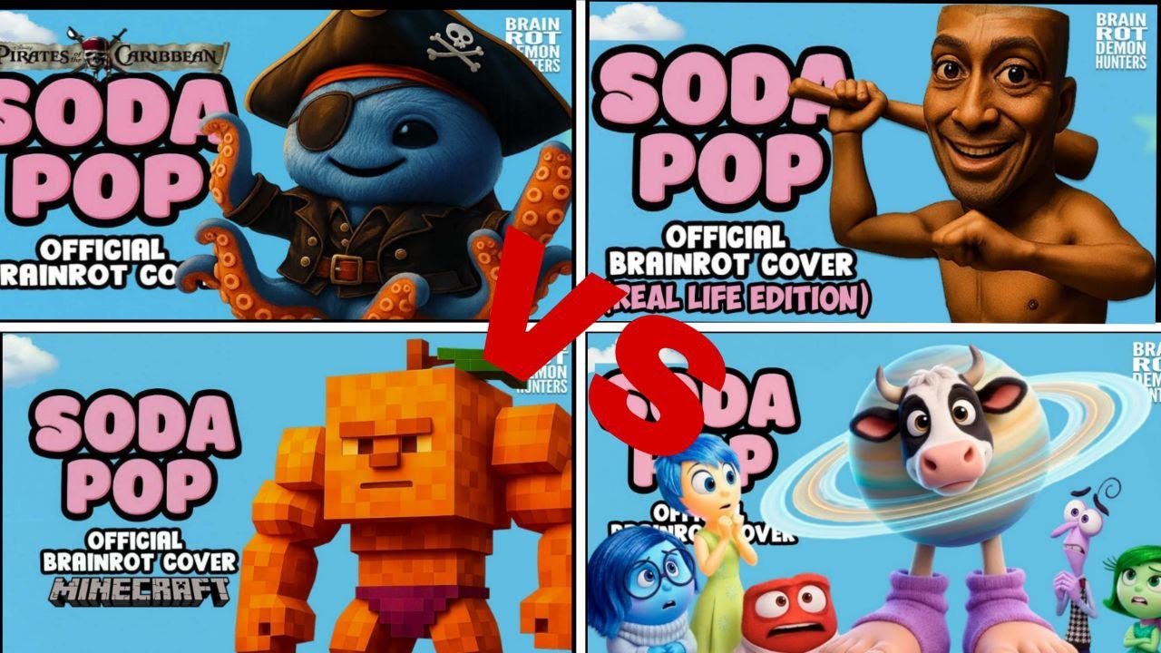 SODA POP: Which one is the BEST? (Pirates vs Minecraft vs Inside Out)