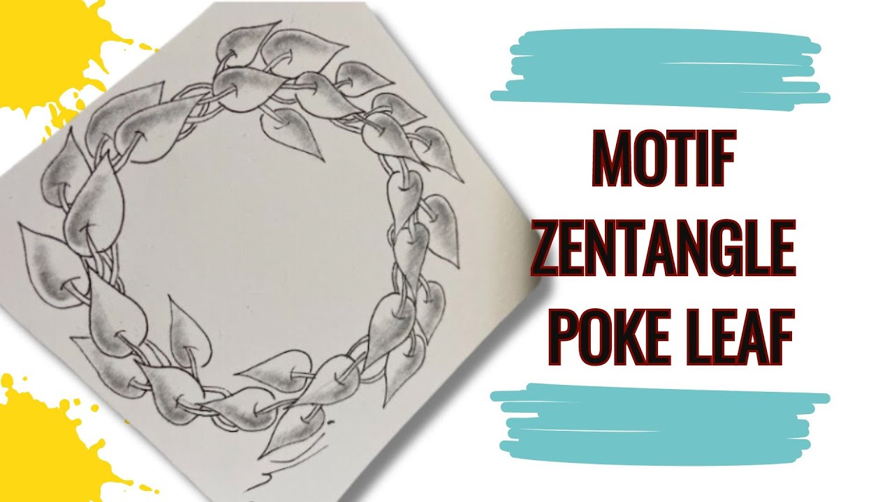 Dessin relaxant avec le motif Poke Leaf - méthode Zentangle