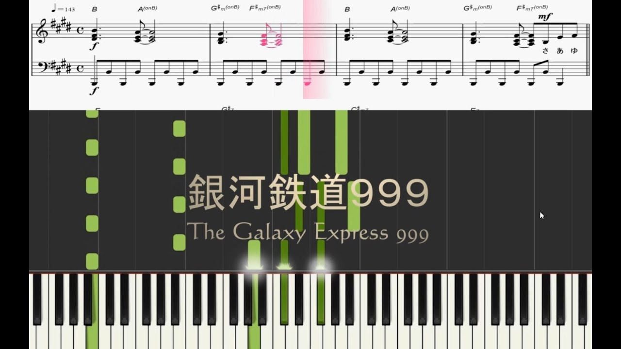 【Piano】The Galaxy Express 999銀河鉄道999（ゴダイゴGODIEGO）