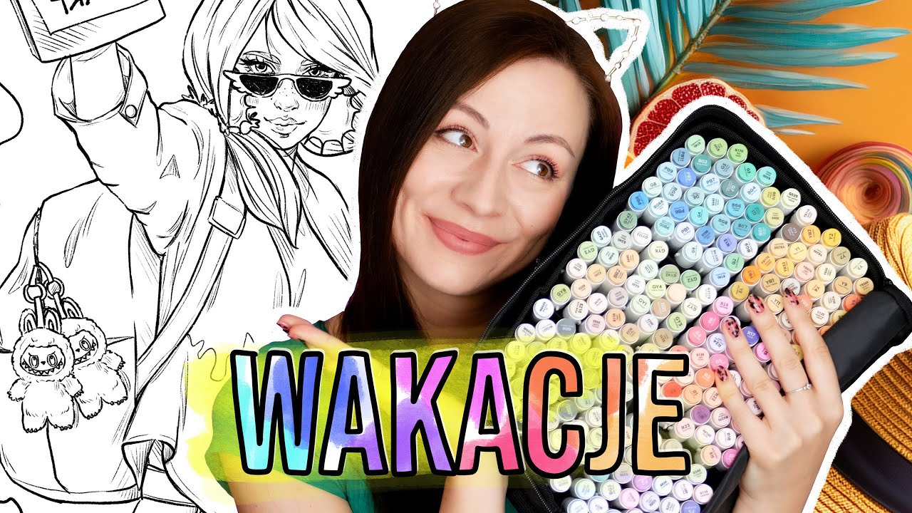 WYZWANIE - KOLOROWANIE LOSOWYMI MARKERAMI - WAKACJE 2025 #72