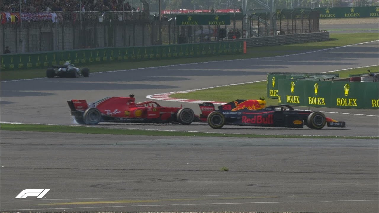Verstappen Runs Into Vettel | 2018 Chinese Grand Prix