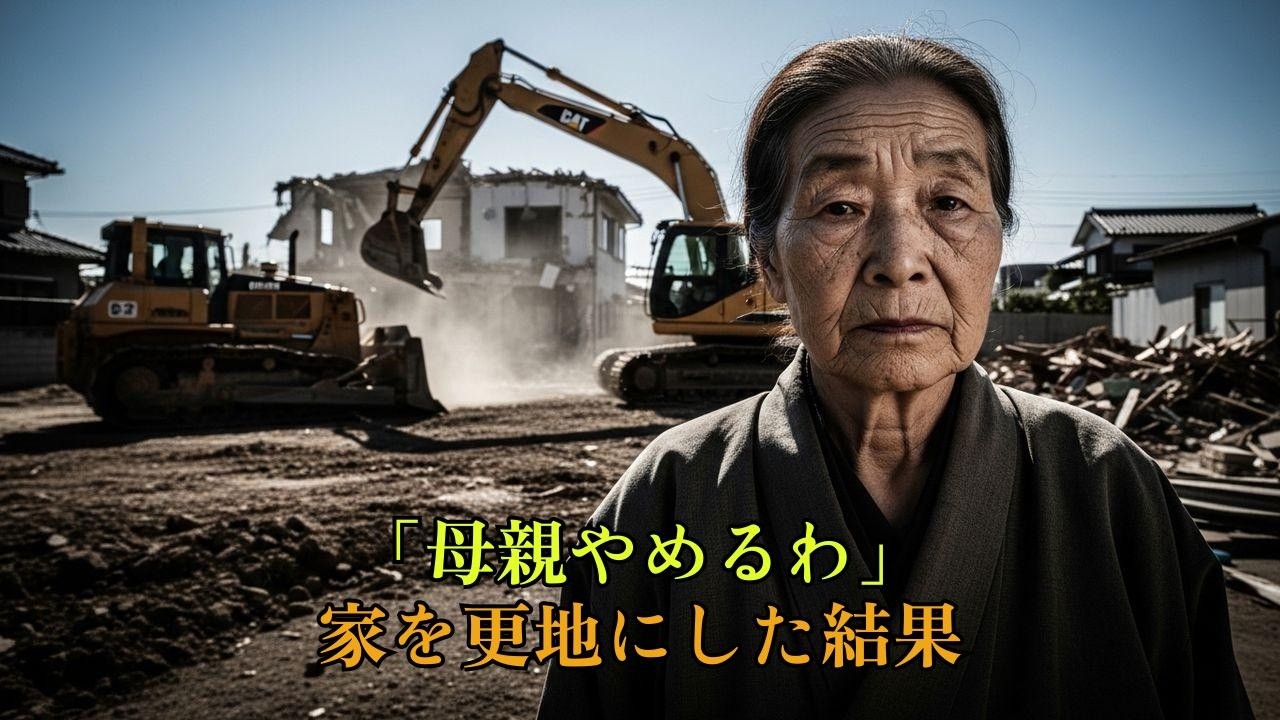 「母親ぶるな」と吐き捨てた息子。翌日、家を更地にして消えた私の逆転劇