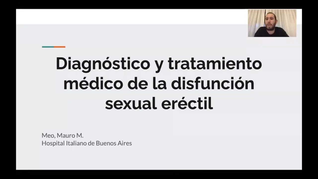 DISFUNCIÓN SEXUAL ERÉCTIL. -Dr. Mauro Meo-