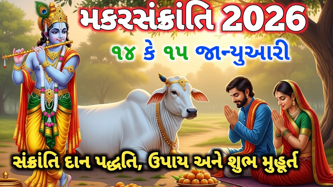 મકરસંક્રાંતિ ક્યારે છે, ૧૪ કે ૧૫ જાન્યુઆરી, જાણો શુભ મુહૂર્ત, સ્નાન કરવાની રીત  #makarsankranti2026 