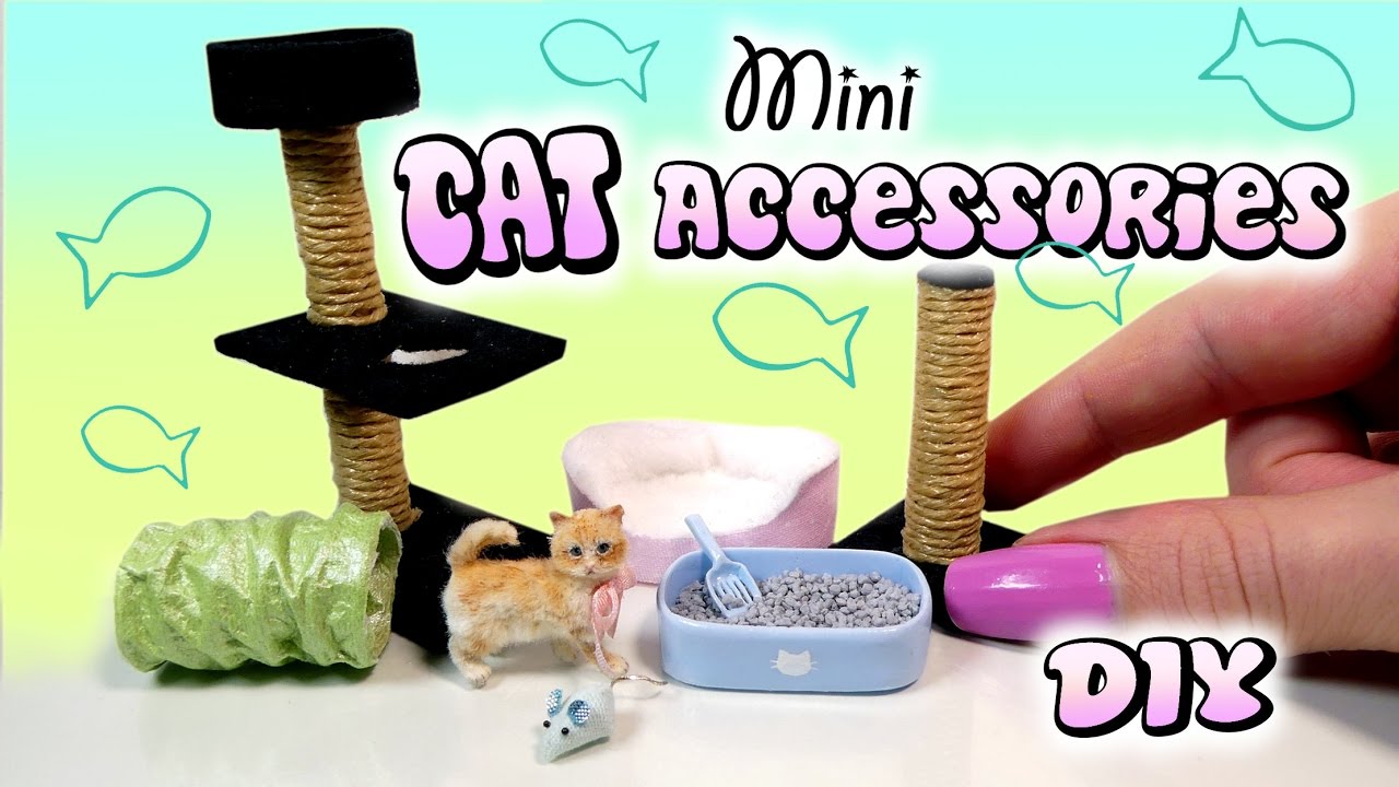 Miniature Cat Accessories Tutorial // DIY Dolls/Dollhouse