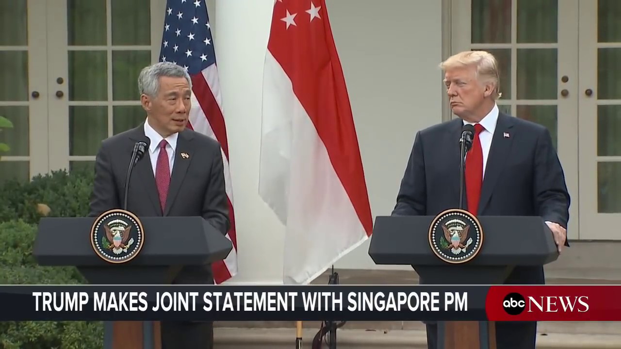 President Donald Trump, Singapore PM Loong hold joint news conference