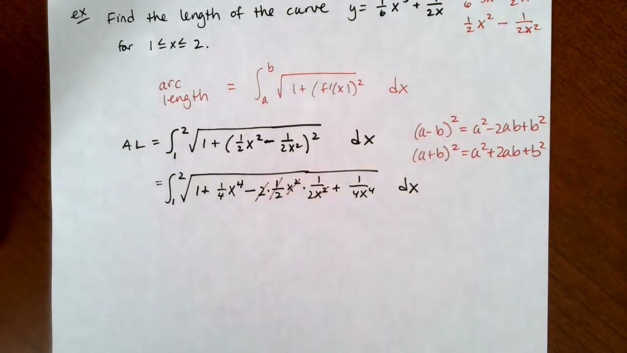 MATH1062 Arc Length (8.1)