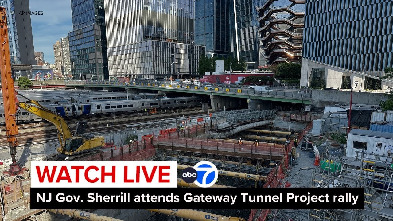 LIVE | NJ Gov. Mikie Sherrill attends Gateway Tunnel Project rally amid legal battle over funding