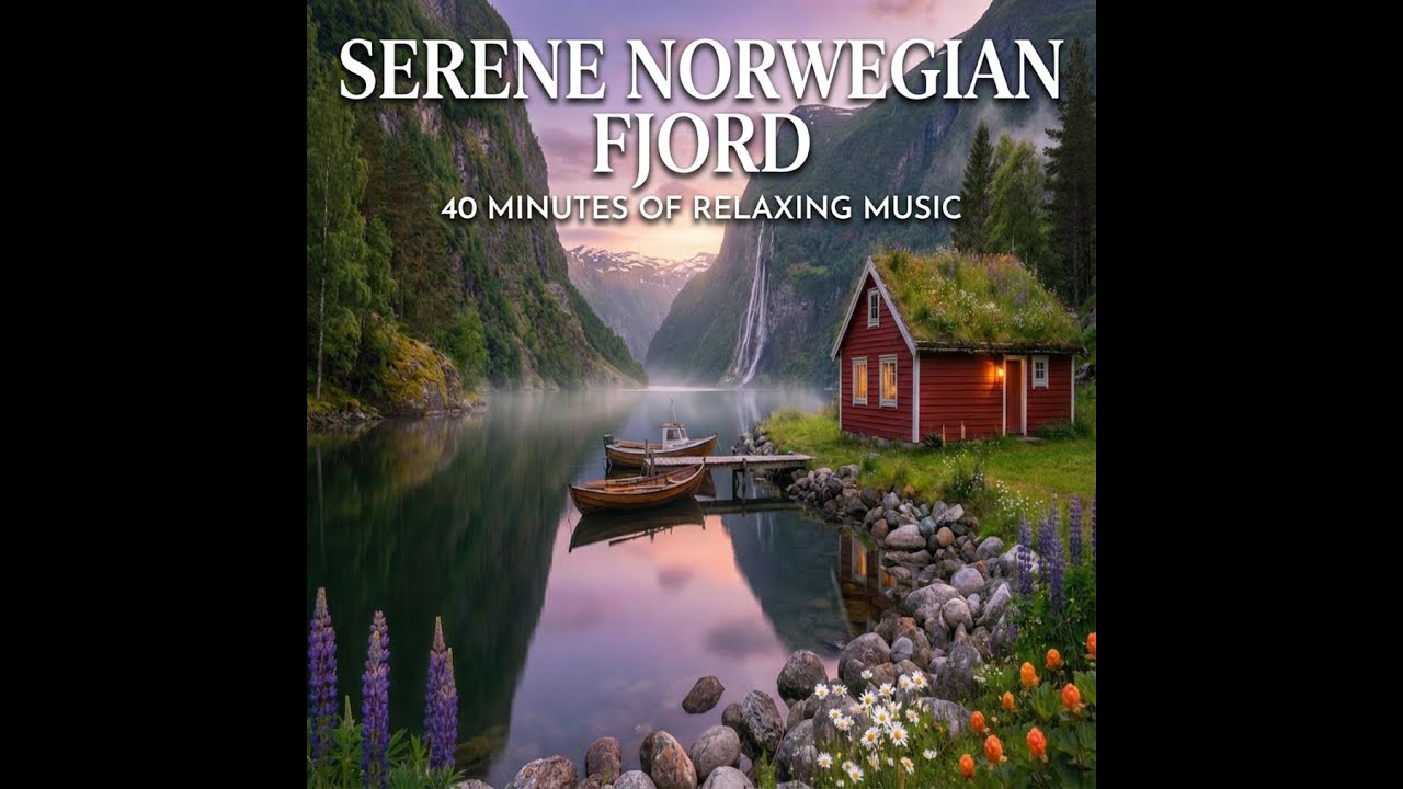 Norwegian Fjord Ambience | 40 Minutes Relaxing Piano Music for Sleep, Study, Meditation