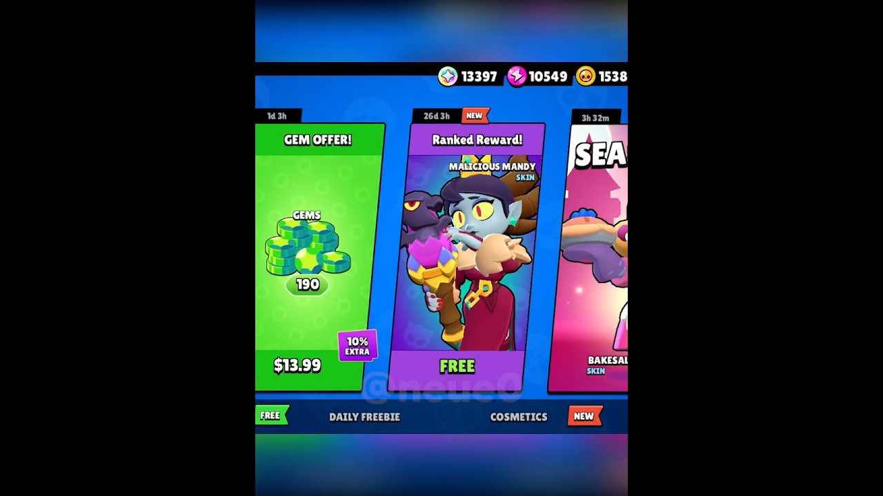 FREE Mandy Skin from Ranked! 🍭🍬 #brawlstars #ranked #mandy