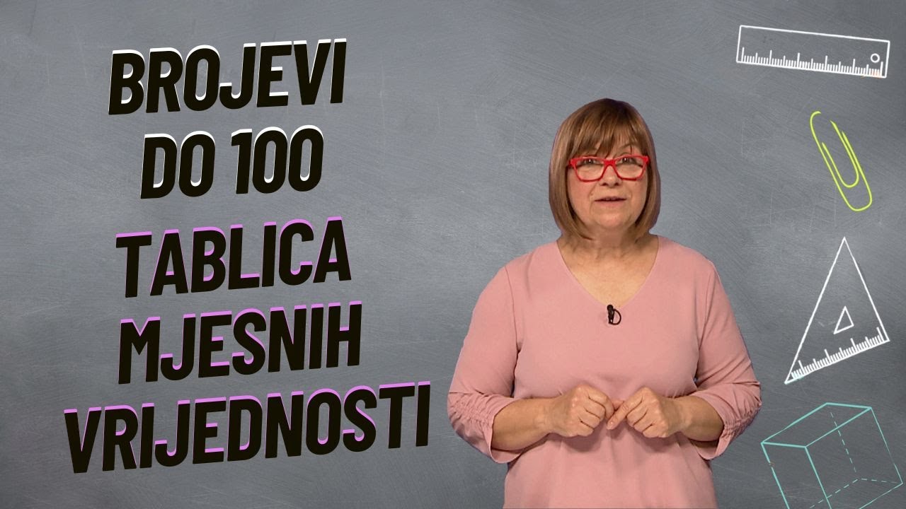 BROJEVI DO 100, TABLICA MJESNIH VRIJEDNOSTI
