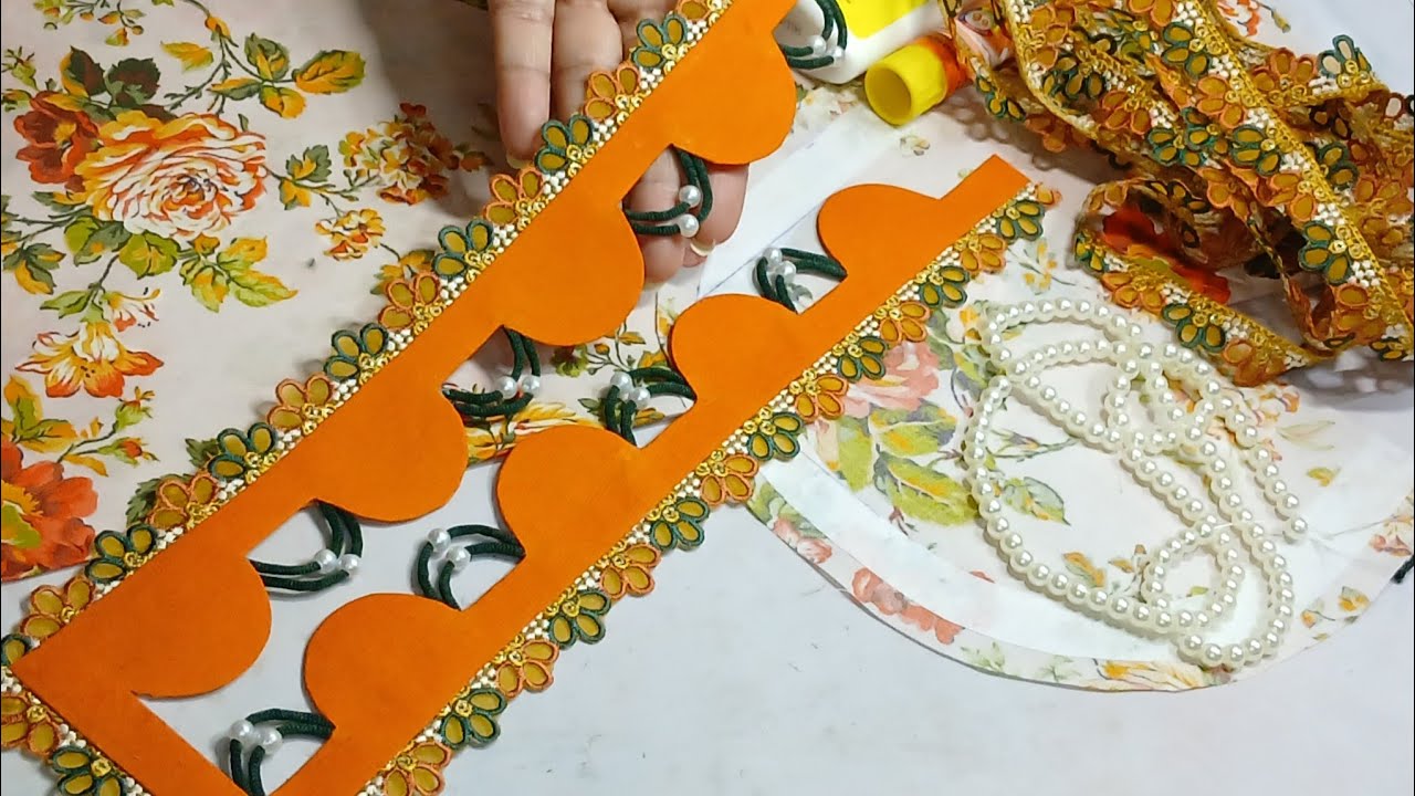 model neck cutting and stitching/pakistani suit neck design/latest kurti neck design with lace