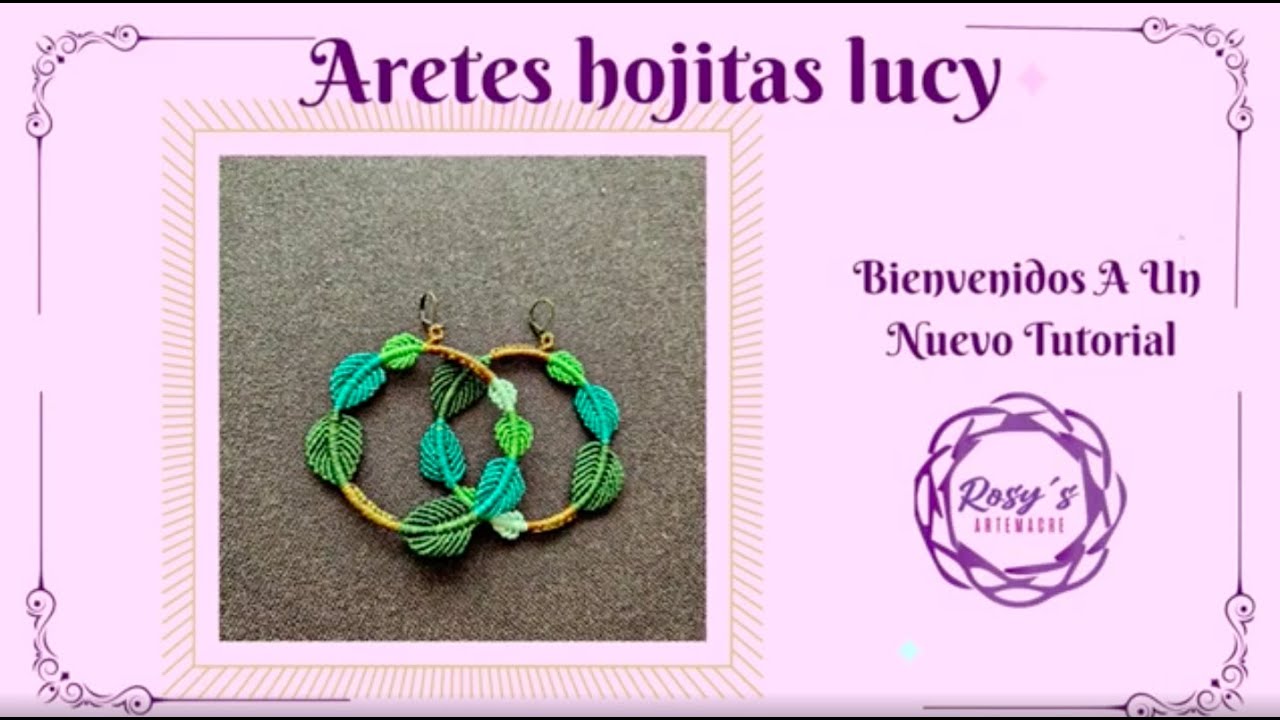 DIY Aretes Hojas  fáciles en macramé.  Paso a paso.
