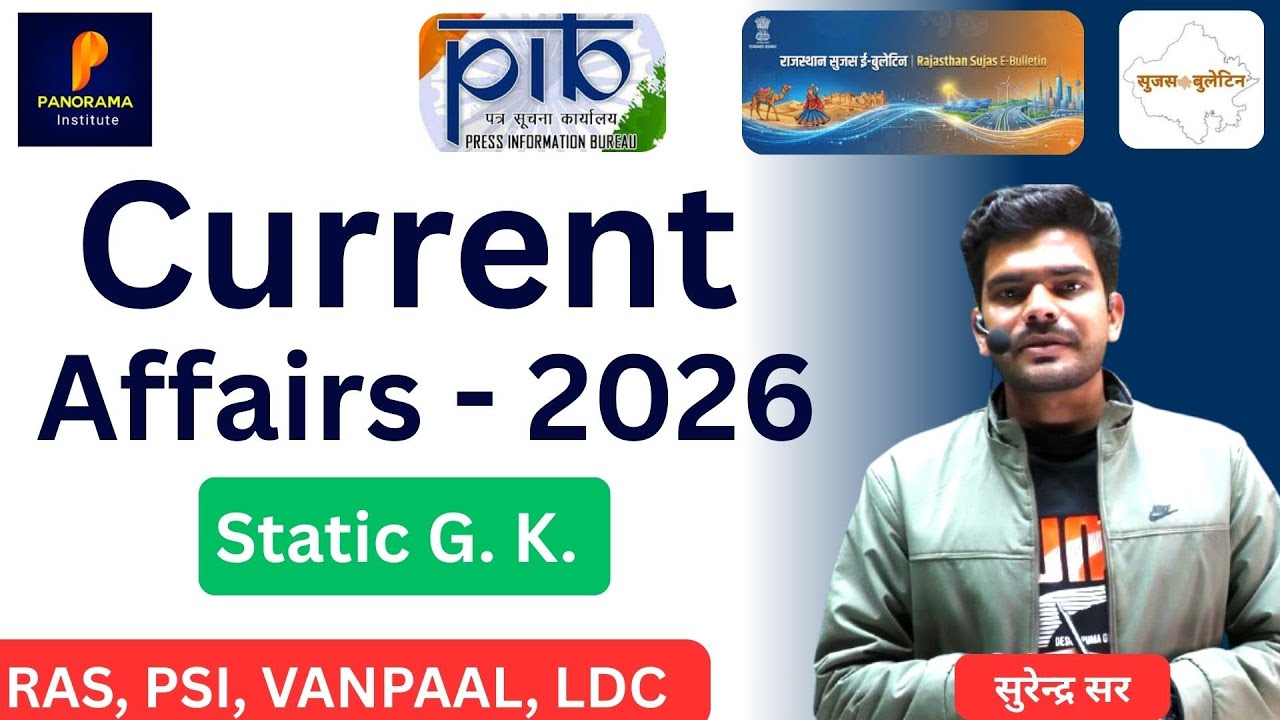राजस्थान करेंट अफेयर्स - 2026 #6 || S.k. Choudhary Sir #ldc2026 #psi #ras #vanpalvanrakshak #exam