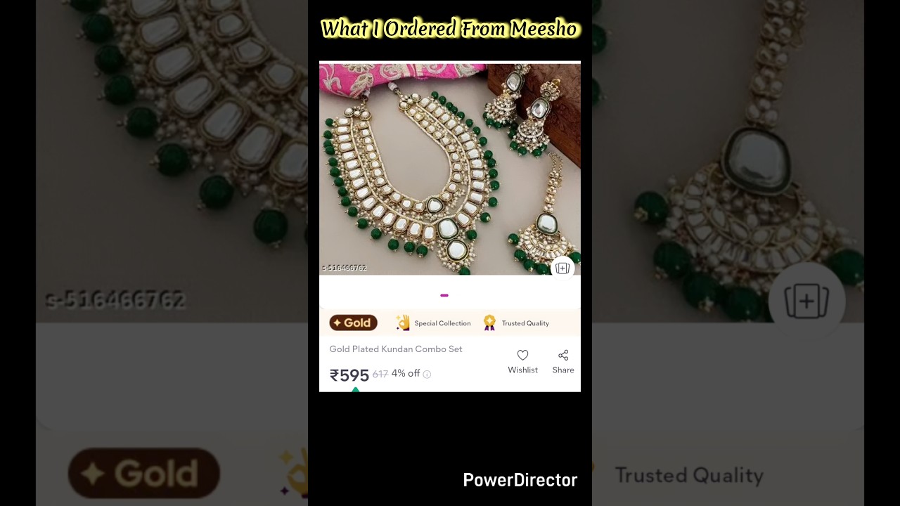 Green Kundan Jewellery Set @meeshoapp @haul.pack