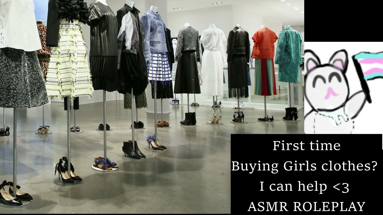 ASMR Buying Girls Clothes For The First Time Roleplay [trans girl listener]