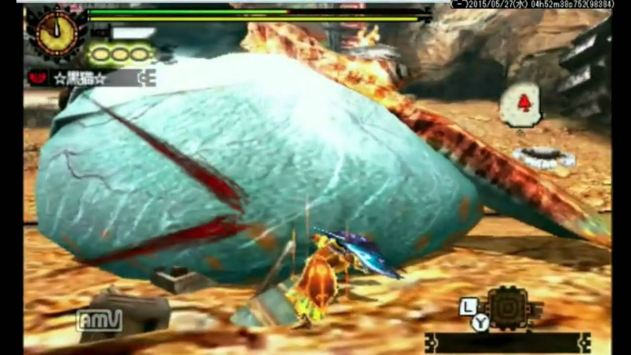 【MH4g】闘技大会 化け鮫と虎鮫討伐 ソロ　6'31‘‘40