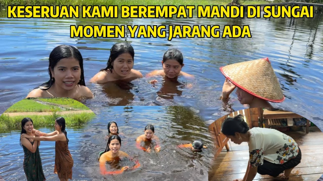 GOSOK LANTAI KAYU DAPUR & KAKAK BERADEK LOMBA BERENANG NGAKAK SEKALI 