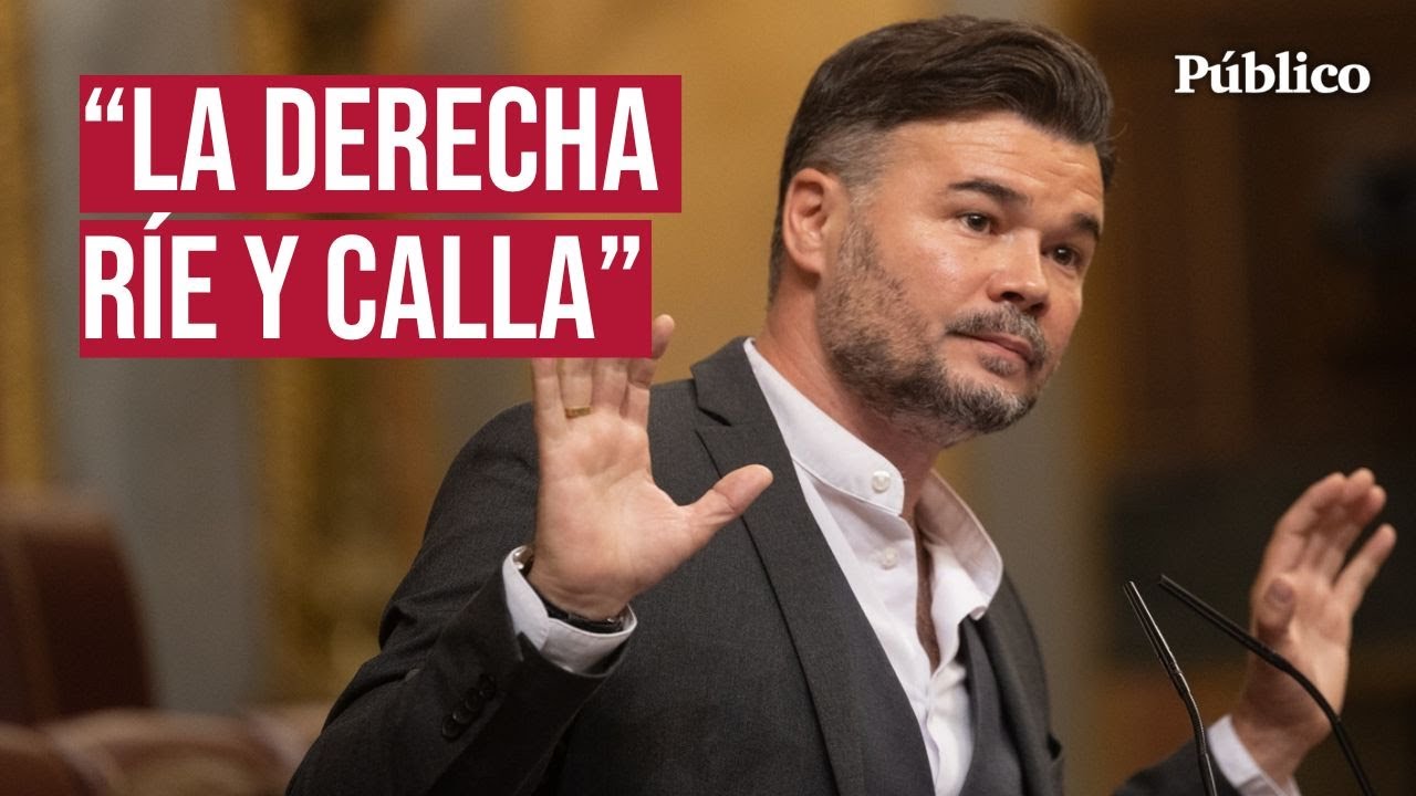 Rufián deja en silencio a la derecha en el Congreso: 
