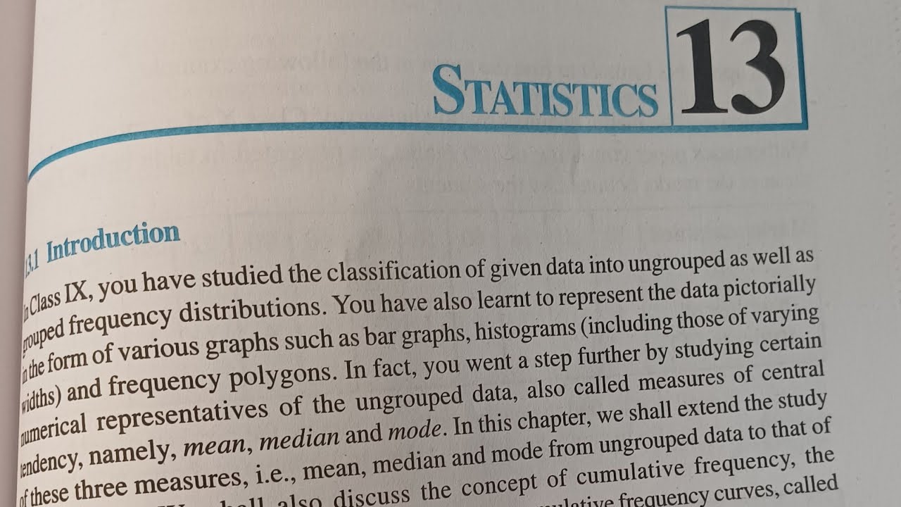 Statistics mean and mode class 10