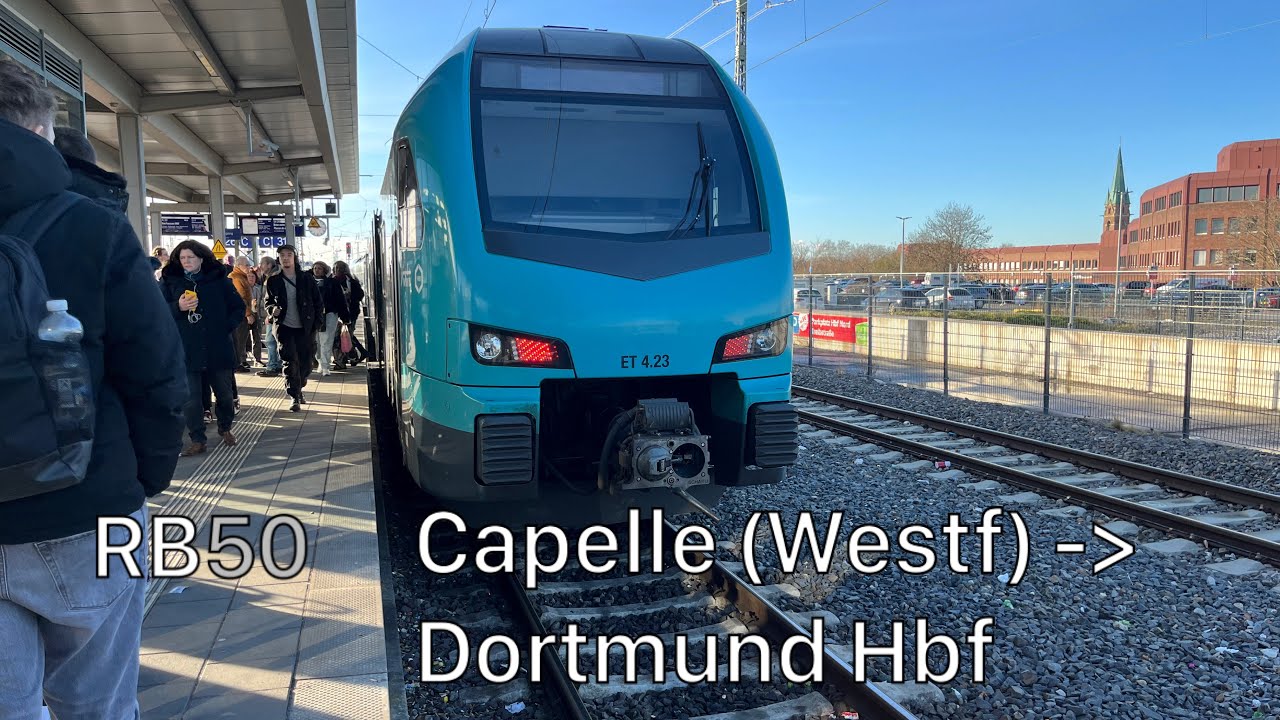 Die Mitfahrt mit der RB50 von Capelle (Westf) bis Dortmund Hbf
