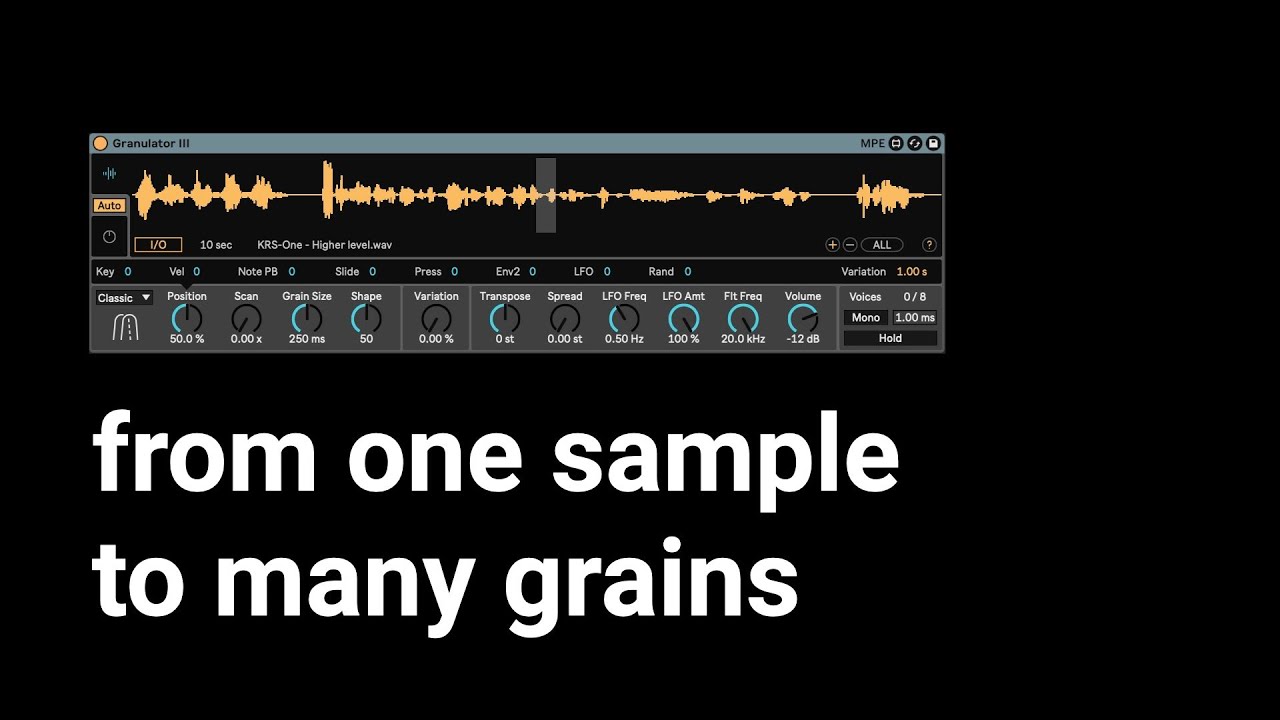 Texture galore with Granulator III in Live 12