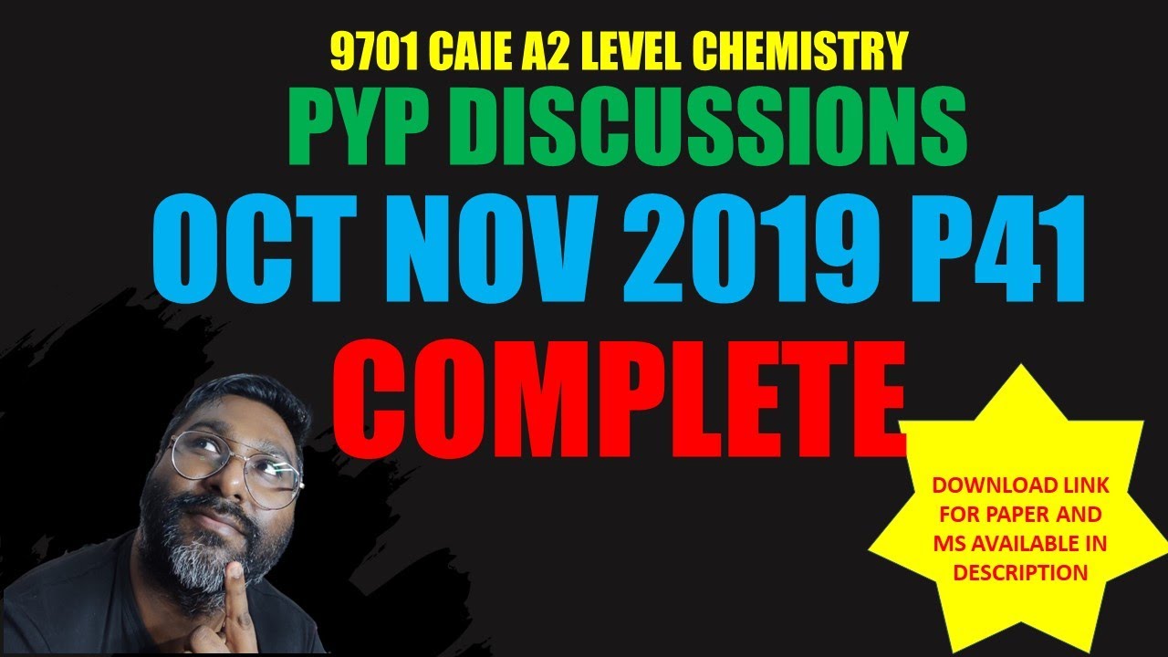 PAPER 41 OCT NOV 2019 COMPLETE W19_QP_41 CAIE CIE CAMBRIDGE A LEVEL DISCUSSION 9701/41/O/N/19
