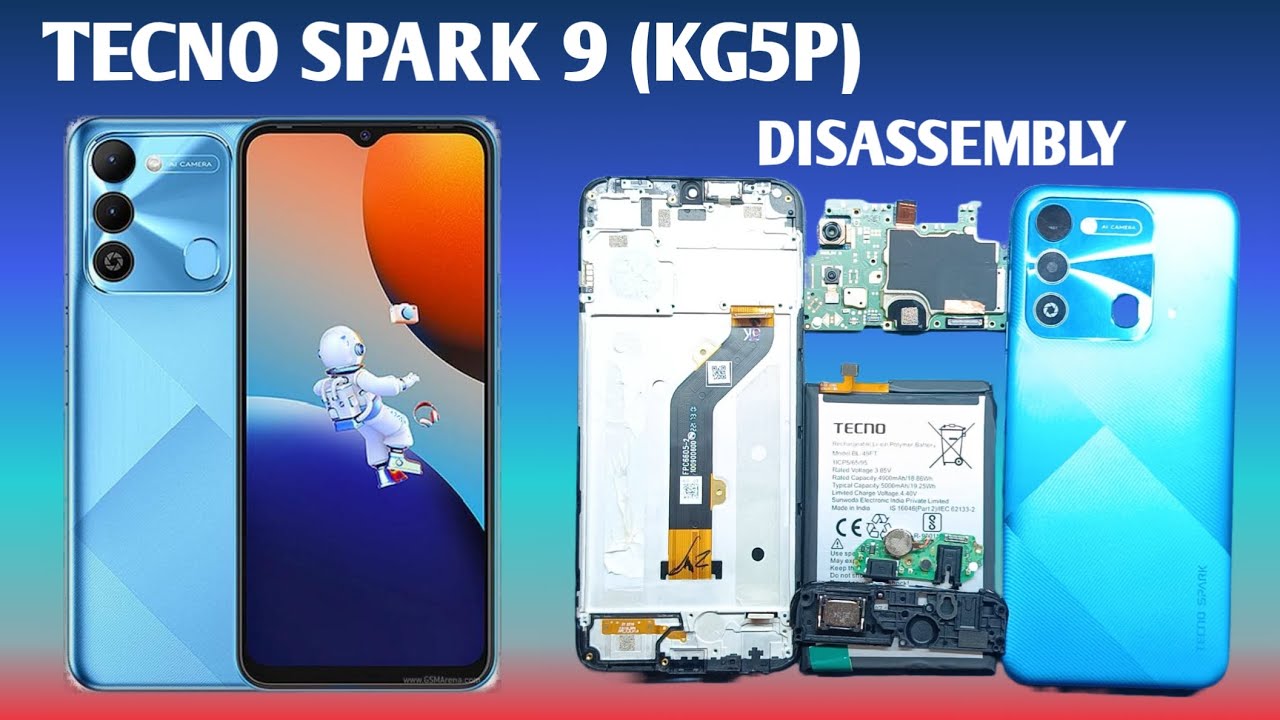 Tecno Spark 9 KG5P Disassembly Teardown How To Open Repair