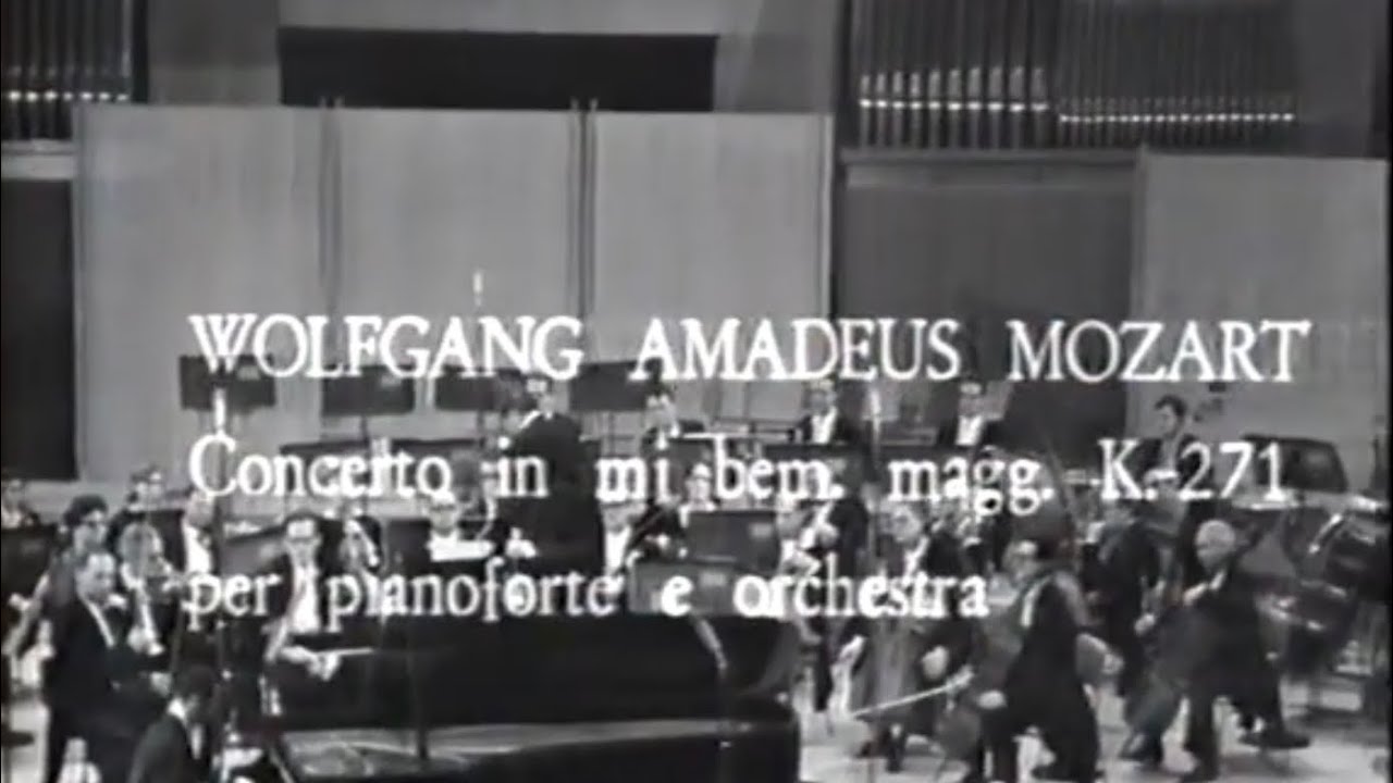 Mozart: VIDEO Piano Concerto K 271 | Weissenberg | Celibidache | Orch Scarlatti Rai (28.1.1967)