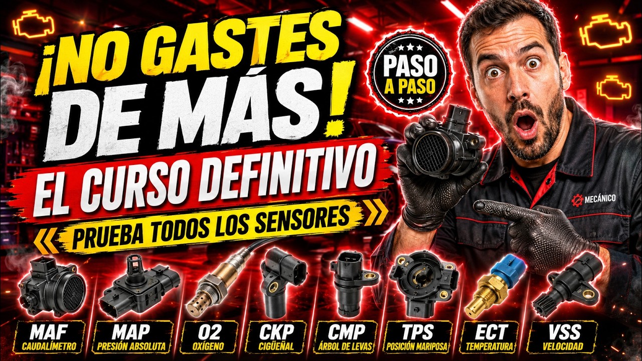 Curso basico de mecanica Automotriz Sensores Sintomas de fallas soluciones y como probarlos